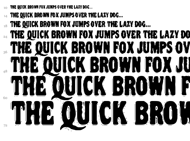 VTC Night of the dead corrupt font waterfall